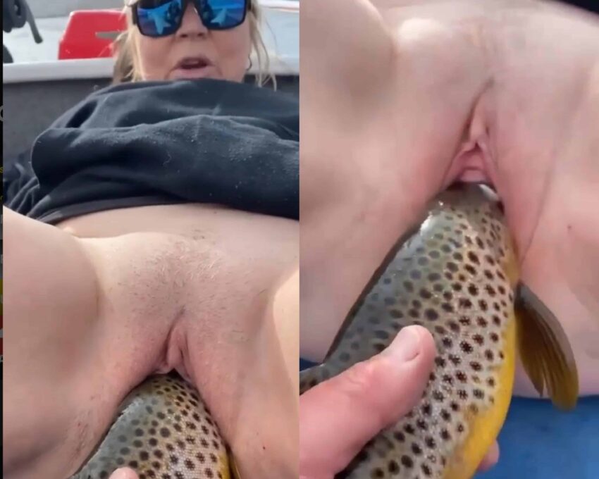 Brown Trout Lady Fish Video Original Reddit Twitter