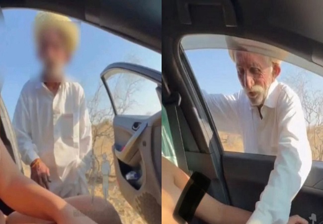 Jaisalmer Old Man Viral Video in Car Download Full Video